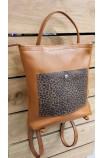 animal leather backpack print 