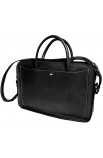 Executive leather briefcase with laptop sleeve
