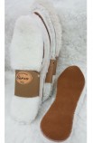 natural leather and sheepskin insoles